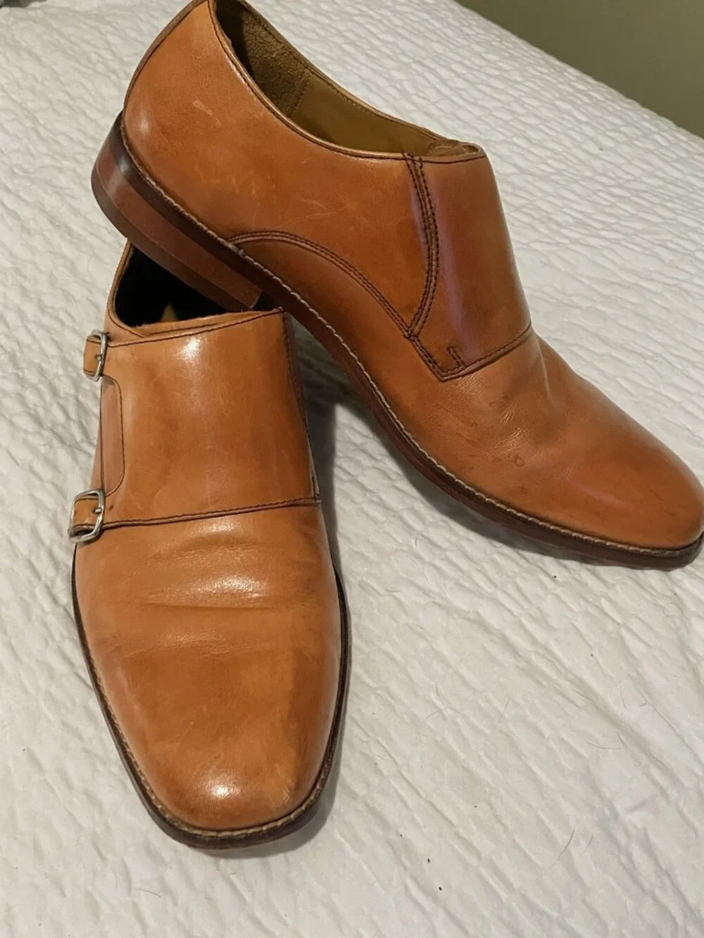 Cole Haan Giraldo Double Monk Strap Leather Shoes, Size 10